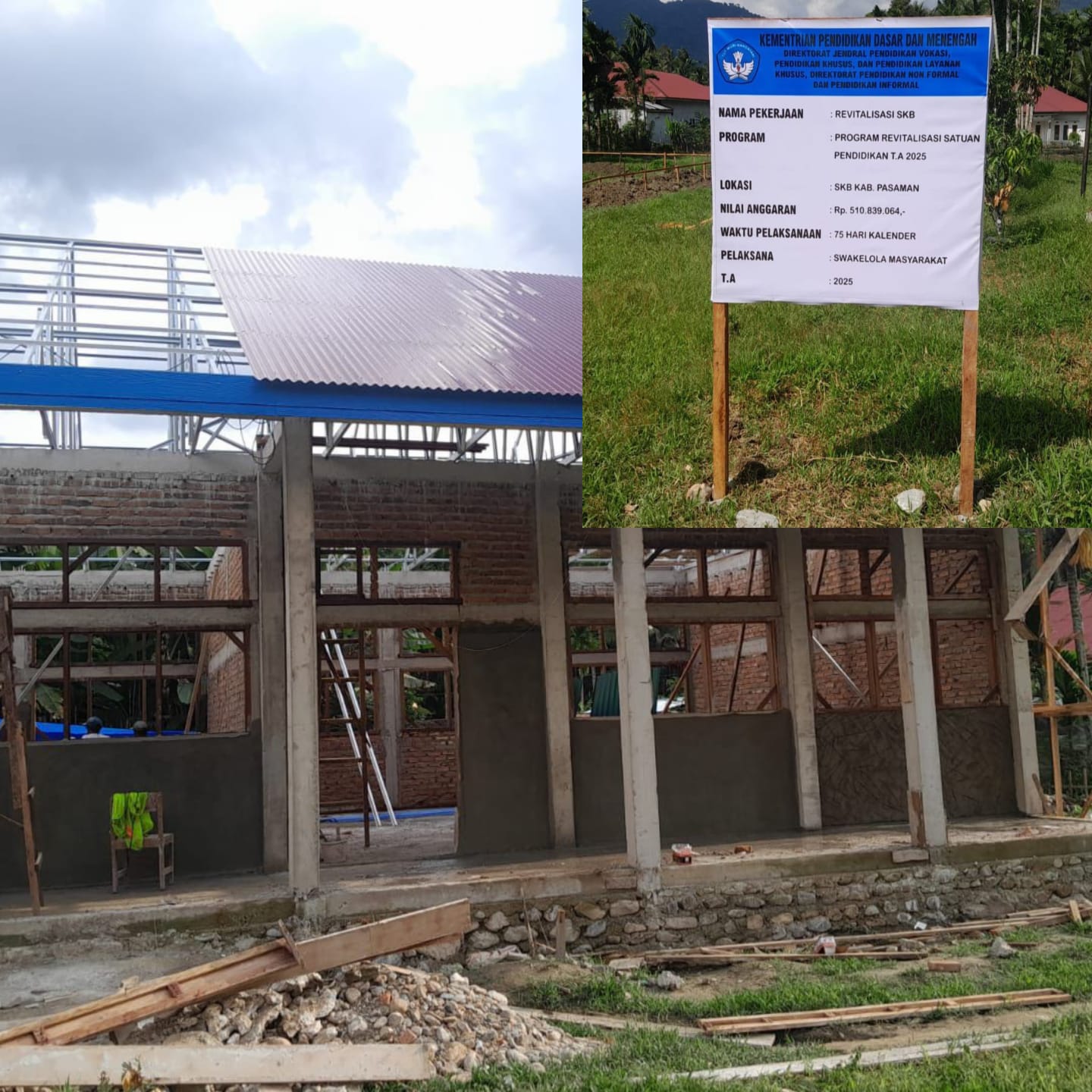 Pekerjaan Swakelola Revitalisasi SKB Pasaman Dikebut 